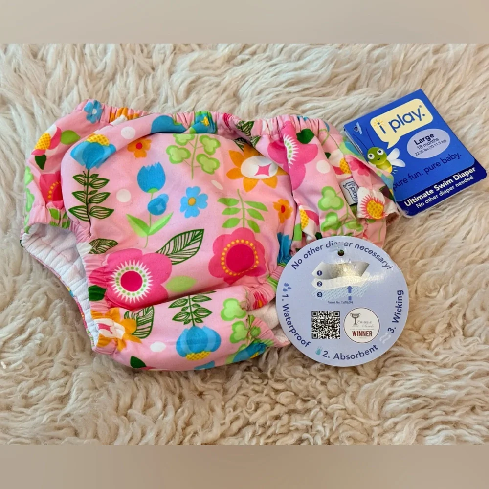 i play. Colorful Floral Diaper Cover